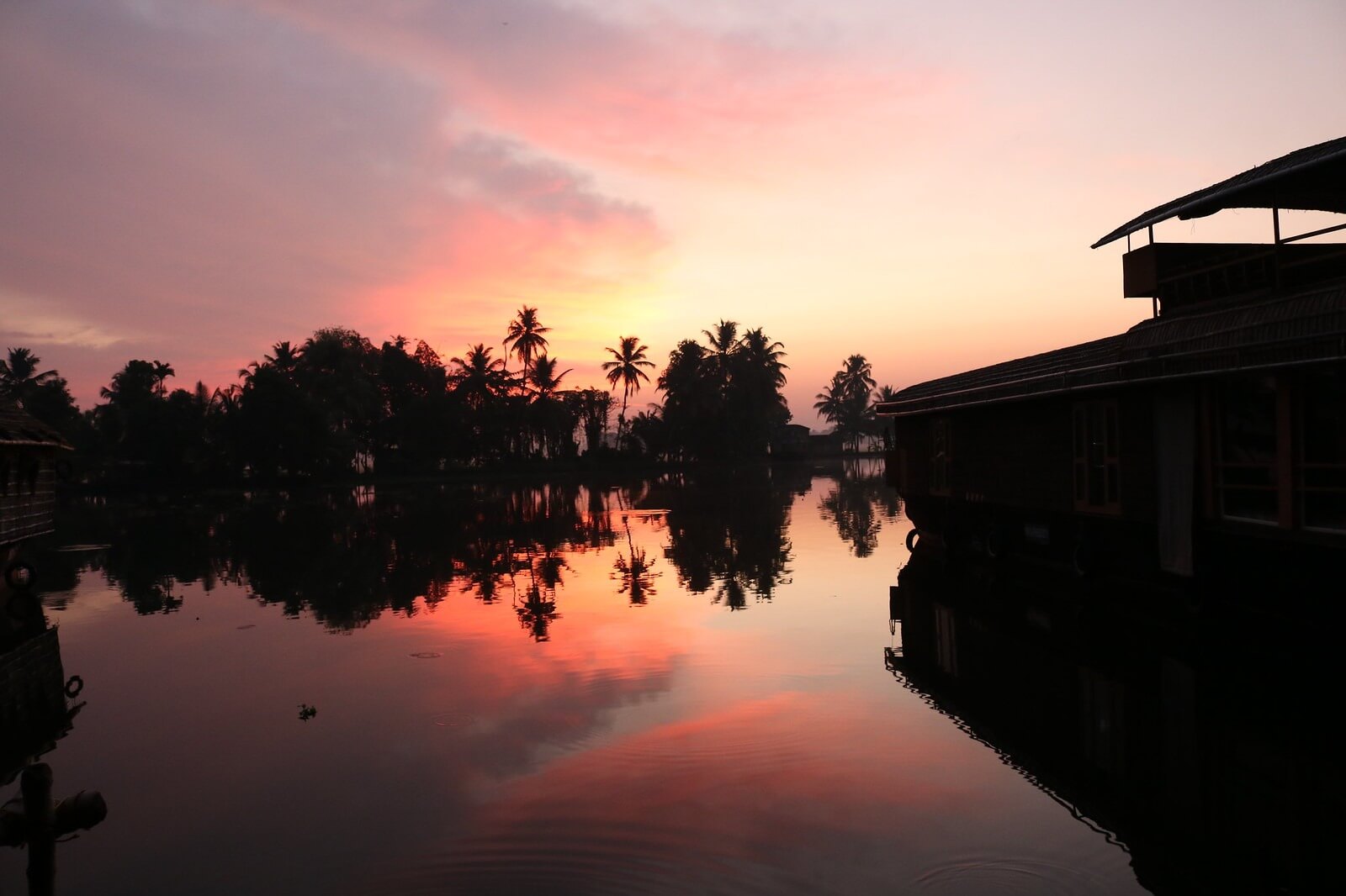 Sunrise on an Alleppey Houseboat